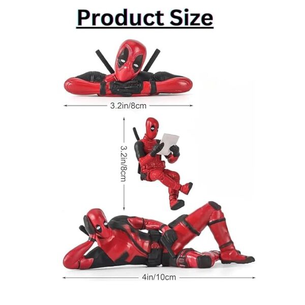 Deadpool (3pc Set) Superhero Action Figure Toys for Car Interior - Image 2
